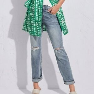 CAbi Light Blue Distressed Boyfriend Jeans